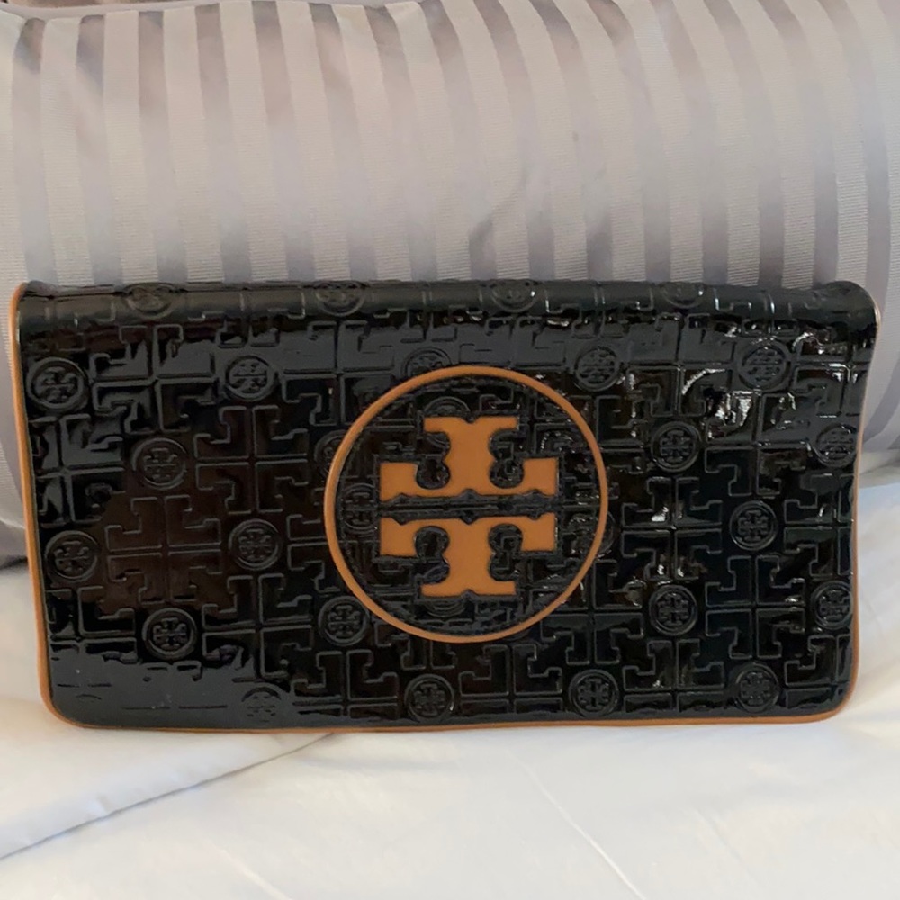 Tory Burch Patent Leather/Leather Evening Bag